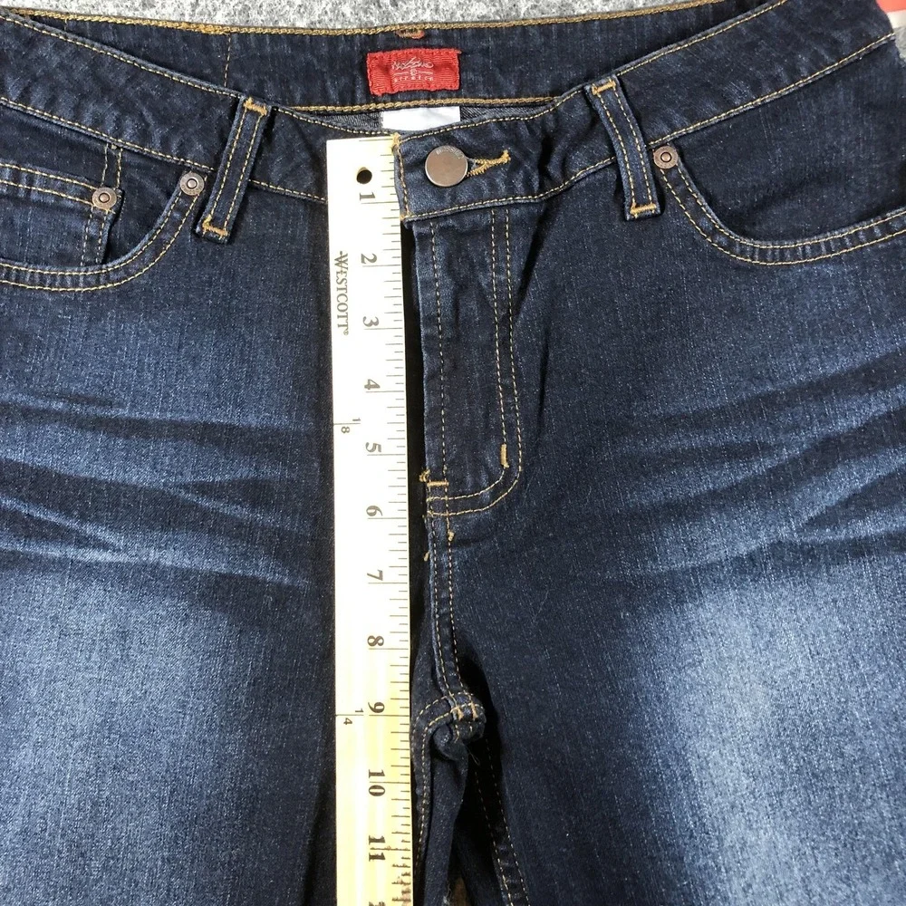Mossimo Bootcut Jeans Juniors 9 Dark Wash Mid Rise Stretch Denim - Picture 10 of 16